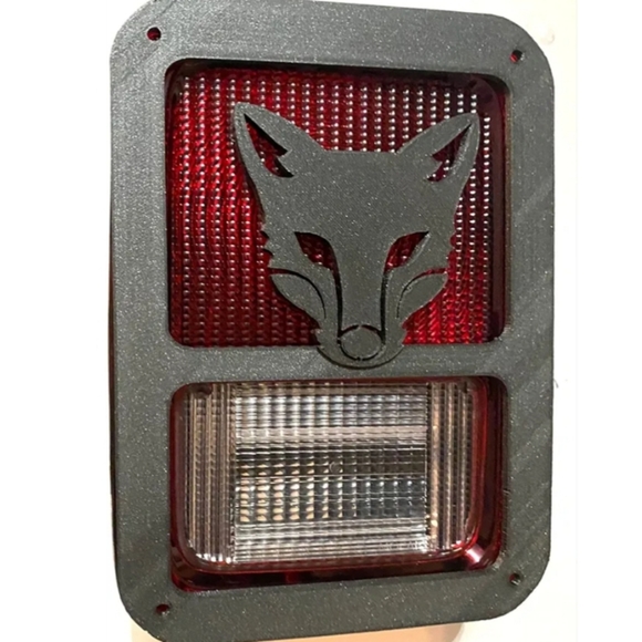 Pair Custom Fox Tailight Covers for Jeep Wrangler - Picture 1 of 3